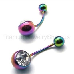 Färgade Mini Örhängen Med Titaninlägg Och Diamanter
