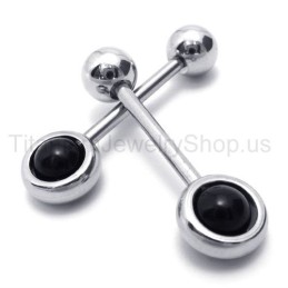 Silver Magic Stick Titanörhängen