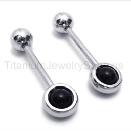 Silver Magic Stick Titanörhängen