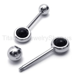 Silver Magic Stick Titanörhängen