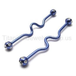 Blå Twisty Titan Örhängen