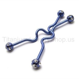 Blå Twisty Titan Örhängen