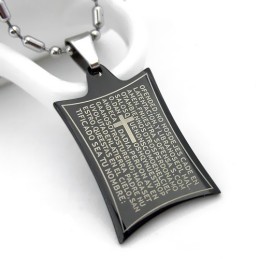 Rent Titanhängen Halsband Skriftbön Kors
