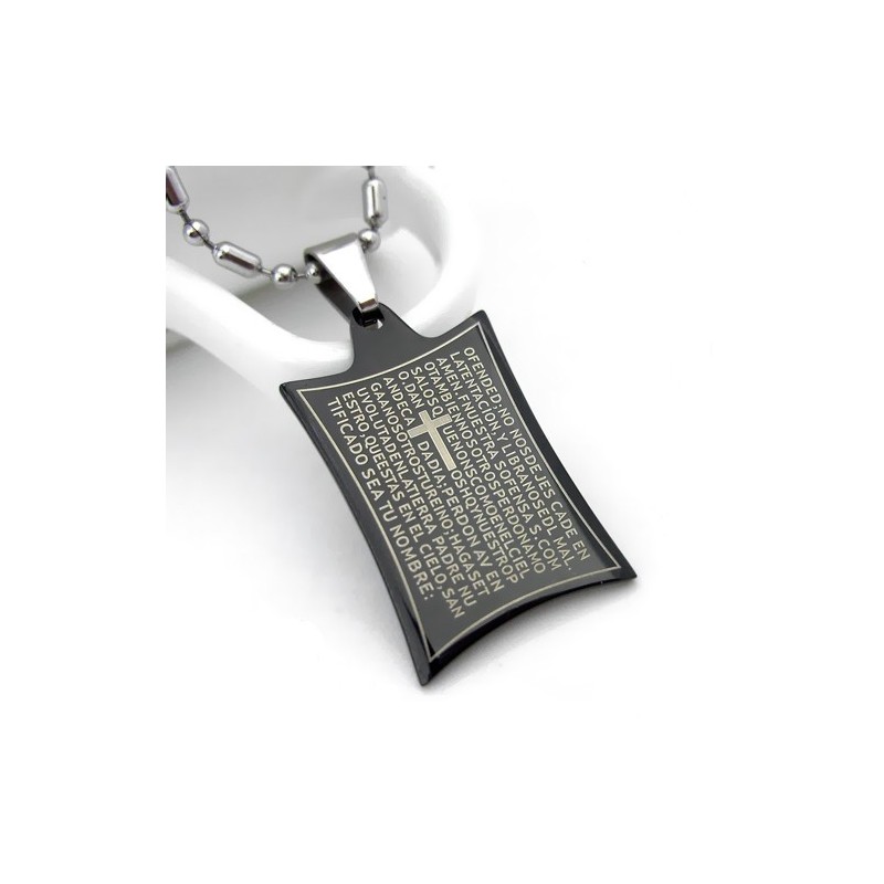 Rent Titanhängen Halsband Skriftbön Kors Rent Titanhängen Halsband Skriftbön Kors