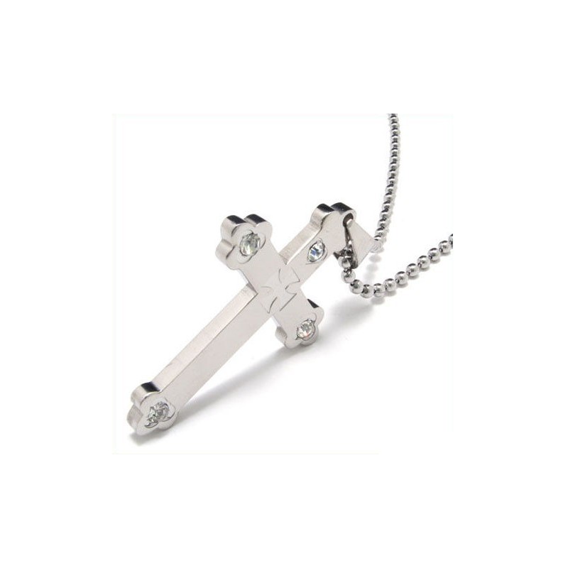 Cool Man Silver Cross Pure Titanium Hängsmycke Gåva Cool Man Silver Cross Pure Titanium Hängsmycke Gåva