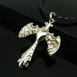 Cool Man Angle Wing Cross Ren Titan Halsband Hänge Gåva