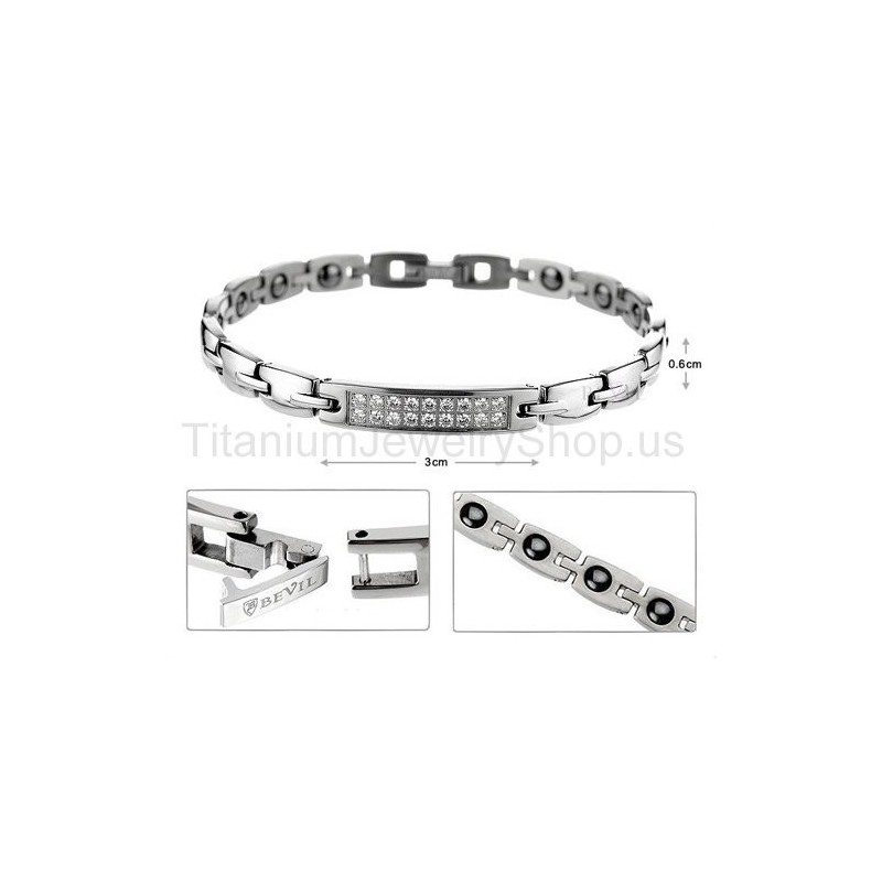 7 Tums Titanarmband För Kvinnor 7 Tums Titanarmband För Kvinnor