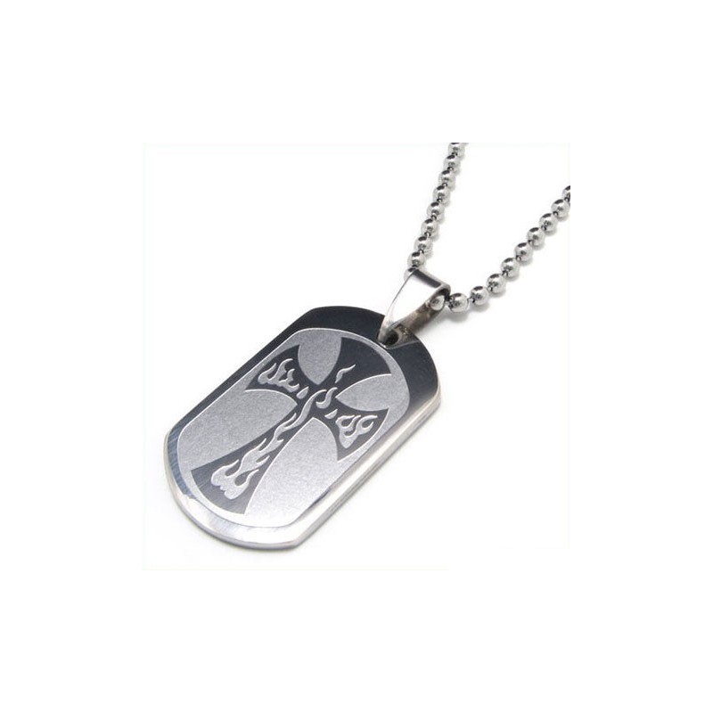 Cool Man Cross Halsband I Ren Titanium Cool Man Cross Halsband I Ren Titanium