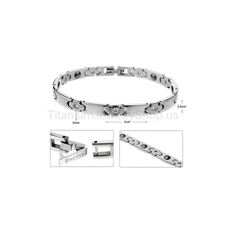 7 Tums Titanarmband För Kvinnor 7 Tums Titanarmband För Kvinnor