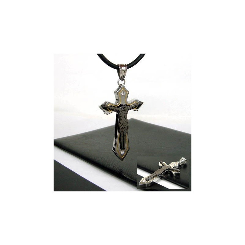 Man Juses Cross Titanstålhänge (Gratis Kedja) Man Juses Cross Titanstålhänge (Gratis Kedja)