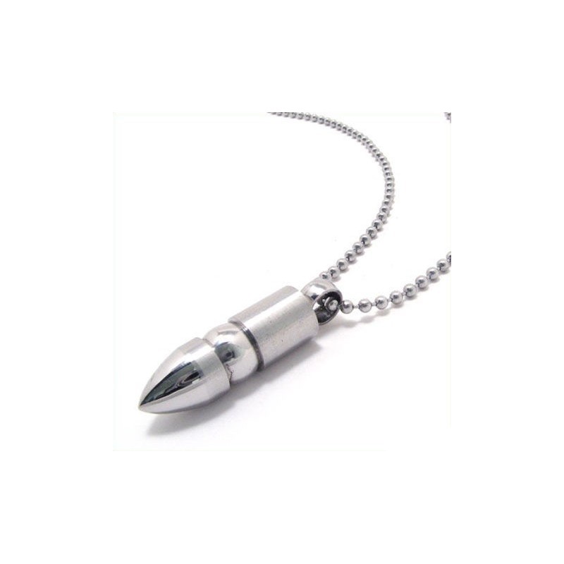 Noble Man Solid Bullet Pure Titanium Halsband Hänge Noble Man Solid Bullet Pure Titanium Halsband Hänge
