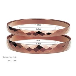 Volfram Högglanspolerat Roséguld Armband Pararmband C889