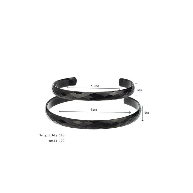 Svarta Volfram Högglanspolerade Pararmband C896 Svarta Volfram Högglanspolerade Pararmband C896