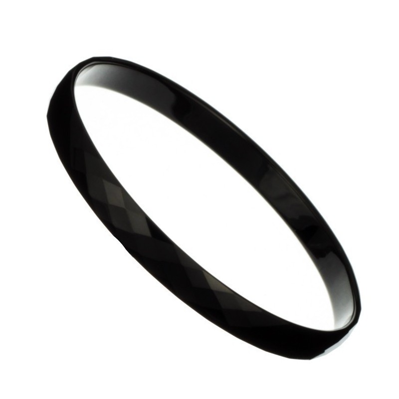 Svart Volfram Högglans Armband C888 Svart Volfram Högglans Armband C888