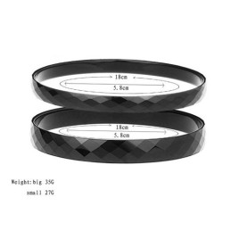 Svart Volfram Högglans Armband C888