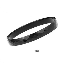 Svart Volfram Högglans Armband C888