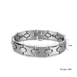 Volfram Silverarmband Med Energi Magnetisk Sten C944