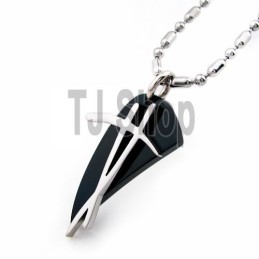 Sutra Man Svart Symbol Titan Stål Hänge Halsband Gåva