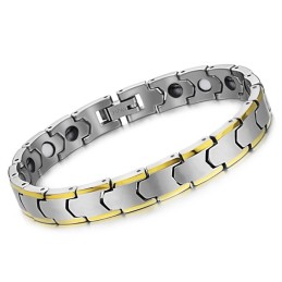 Armband I Volframsilver Med Vetelänk Och Plätering Av 18K Guld C933