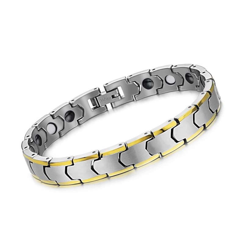 Armband I Volframsilver Med Vetelänk Och Plätering Av 18K Guld C933 Armband I Volframsilver Med Vetelänk Och Plätering Av 18K Guld C933