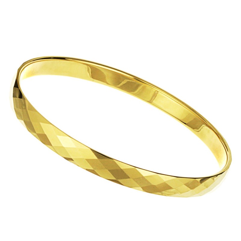Guldfärgad Volframarmring Med Invecklad Mångfacetterad Design C887 Guldfärgad Volframarmring Med Invecklad Mångfacetterad Design C887