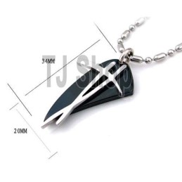 Sutra Man Svart Symbol Titan Stål Hänge Halsband Gåva