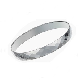 Silver Volfram Högglanspolerade Pararmband C890