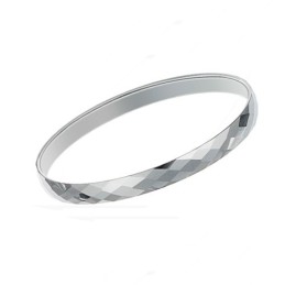 Silver Volfram Högglanspolerade Pararmband C890