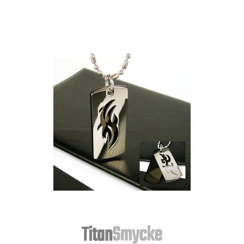 Man 2-Lagers Symbol Ren Titanhalsband Hänge Gratis Kedja Man 2-Lagers Symbol Ren Titanhalsband Hänge Gratis Kedja