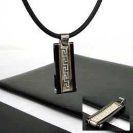 Cool Man Unik Glyfremsa Titan Stål Halsband Hänge