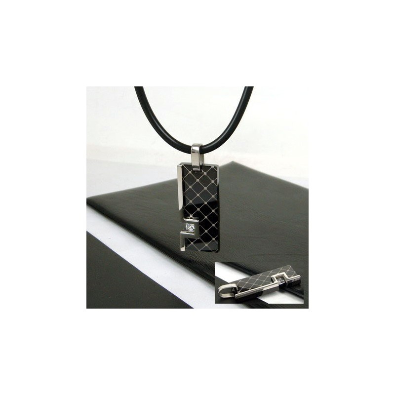 Unikt Halsband För Män Med Ädelsten Och Hänge I Ren Titan. Gåva Unikt Halsband För Män Med Ädelsten Och Hänge I Ren Titan. Gåva