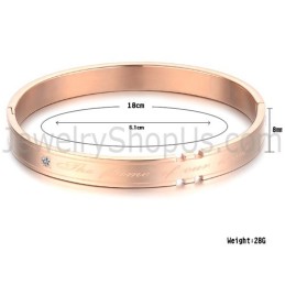 Tatanium Roséguldfärgade Pararmband Med Strass C710