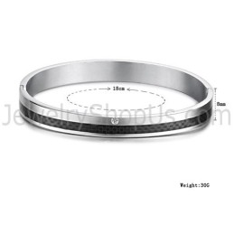 Tatanium Roséguld Och Svart Rutnätspararmband Med Strass C746