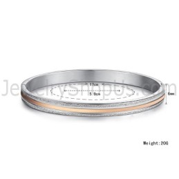 Tatanium Roséguld Och Svarta Pararmband C869
