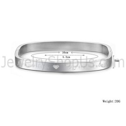 Tatanium Fyrkantiga "Foreverlove" Pararmband C865