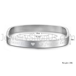 Tatanium Fyrkantiga "Foreverlove" Pararmband C865