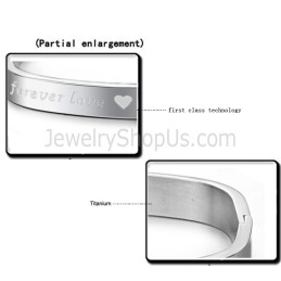Tatanium Fyrkantiga "Foreverlove" Pararmband C865