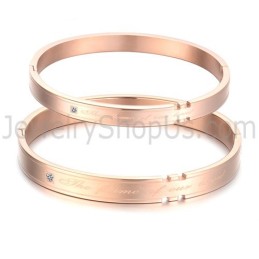 Tatanium Pararmband Med Strassstenar (Svart, Roséguld) C731