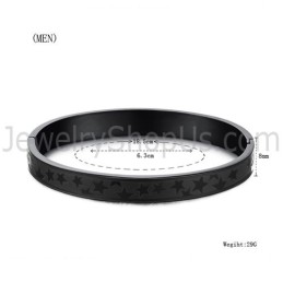 Tatanium Svarta Stjärnor Pararmband C863