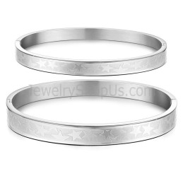 Tatanium Pararmband Med Stjärnor C863