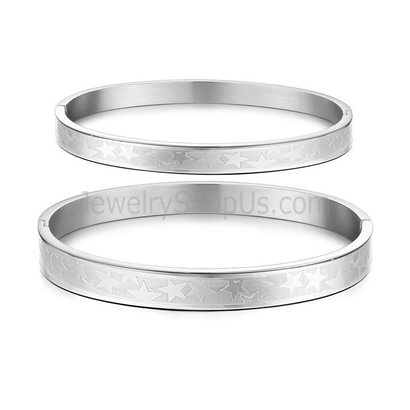 Tatanium Pararmband Med Stjärnor C863 Tatanium Pararmband Med Stjärnor C863