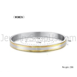 Tatanium Svarta Och Guldfärgade "True Love Forever" Pararmband Med Strass C875