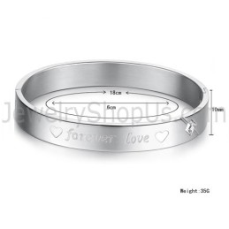 Tatanium Sweetheart "Forever Love" Pararmband Med Strass C847