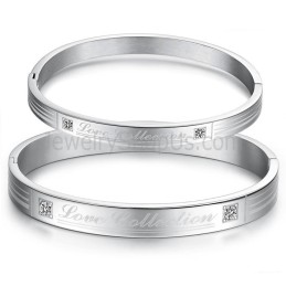 Tatanium "Love Collection" Pararmband Med Strass C849