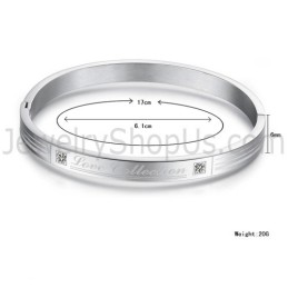 Tatanium "Love Collection" Pararmband Med Strass C849