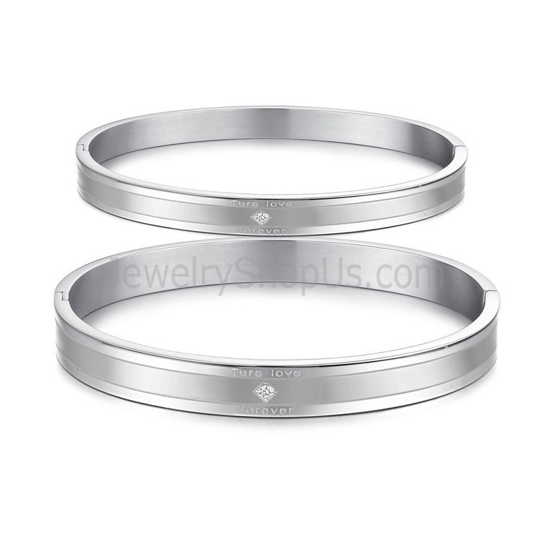 Tatanium "Ture Love Forever" Pararmband Med Strass C861 Tatanium "Ture Love Forever" Pararmband Med Strass C861