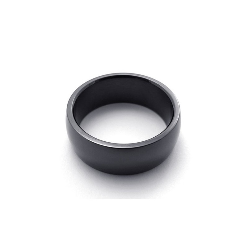Polerad Svart Titanring Polerad Svart Titanring