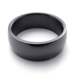 Polerad Svart Titanring