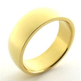 Guldpolerad Titanring