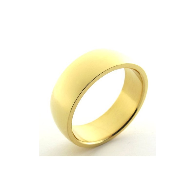Guldpolerad Titanring Guldpolerad Titanring